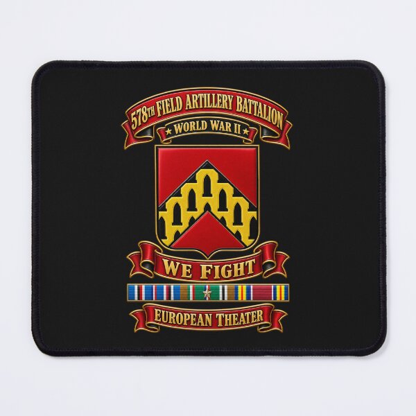 Item preview, 578th Field Artillery Battalion - We fight - w EUR SVC WWII - 3D - transparent designed and sold by Military Insignia Products.