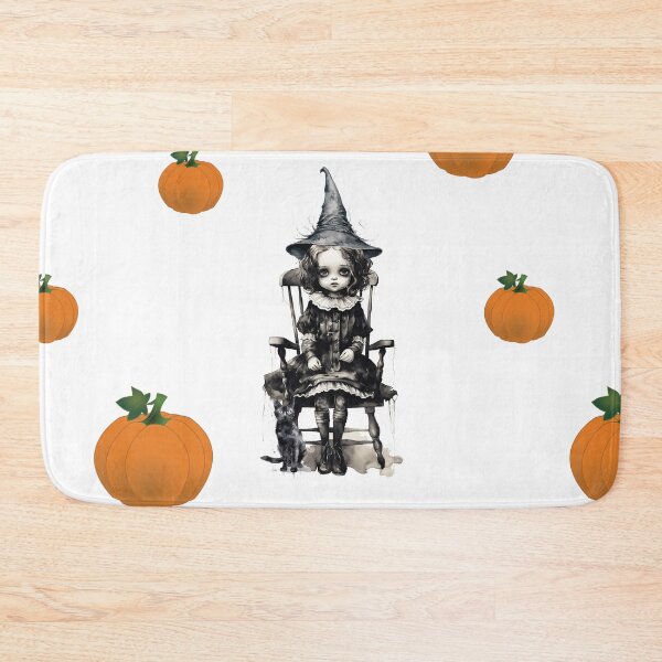 Item preview, Creepy Cute Witch Girl Halloween Pattern designed and sold by BunnyBumb.