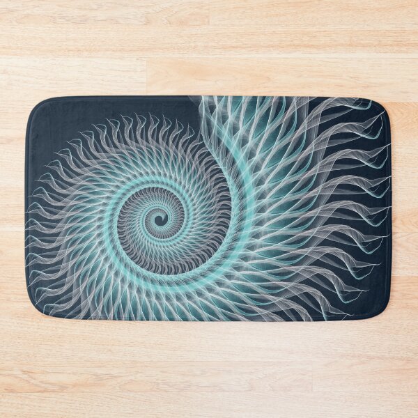 Item preview, Turquoise Spiral – Elegant Abstract Fractal Art designed and sold by Nicole Bleck.