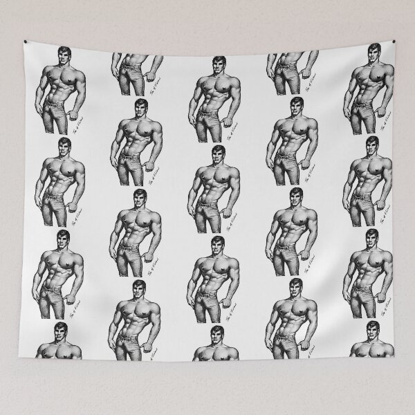 Item preview, Vintage Tom Of Finland Sketch (White) designed and sold by kimbe-rlyhanson.