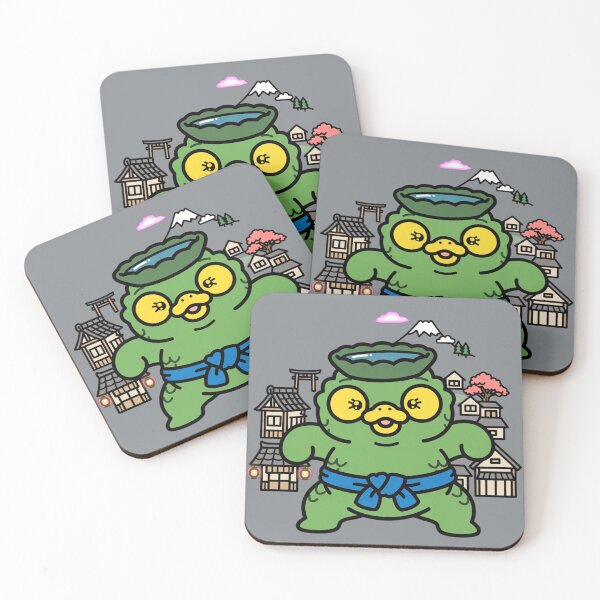 Aperçu de l'œuvre Kuiko - Village japonais de sumo Kappa Yokai Mont Fuji créée et vendue par PalettePop..
