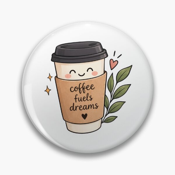 Item preview, Coffee Fuels Dreams Sticker | Cute Kawaii Coffee Cup Aesthetic designed and sold by PopStickerLab22.