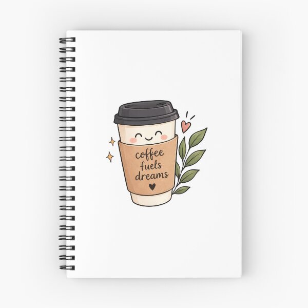 Item preview, Coffee Fuels Dreams Sticker | Cute Kawaii Coffee Cup Aesthetic designed and sold by PopStickerLab22.