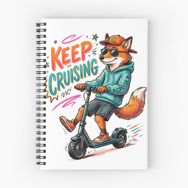 Item preview, Keep Cruising Cool Fox Electric Scooter Rider designed and sold by CreativeBrains7.