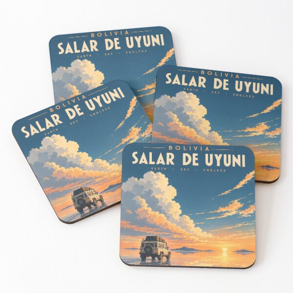Item preview, Salar de Uyuni, Bolivia – Vintage Adventure Travel Poster designed and sold by dj-illustration.