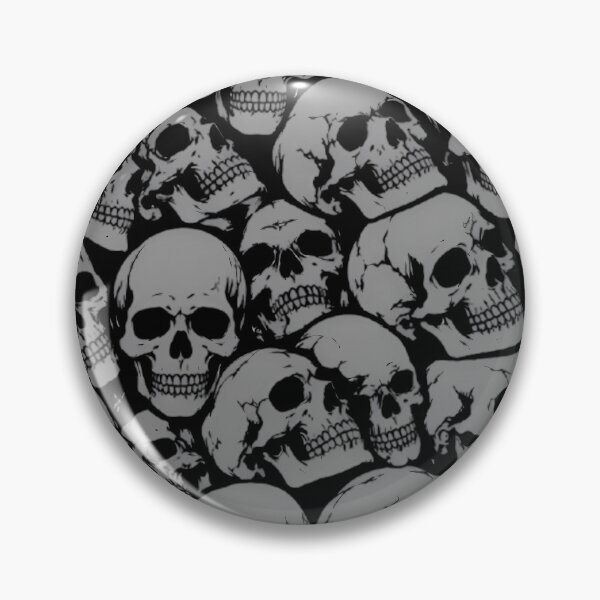 Item preview, Seamless Pattern of Overlapping Grey Skulls designed and sold by Linework Studio.