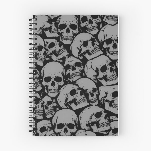 Item preview, Seamless Pattern of Overlapping Grey Skulls designed and sold by Linework Studio.