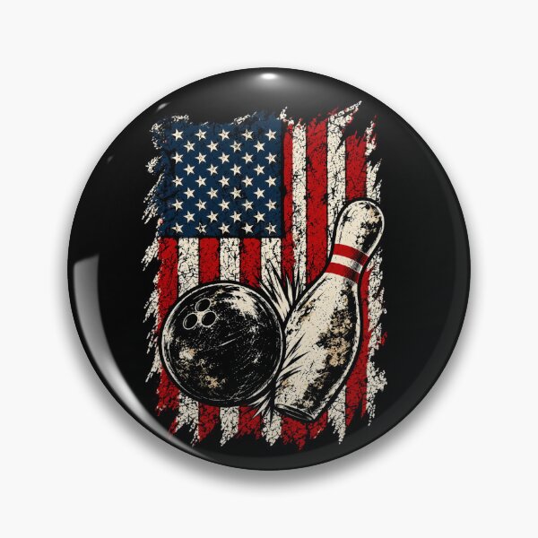 Item preview, Patriotic Bowling Ball And Pin American Flag designed and sold by Moizento.
