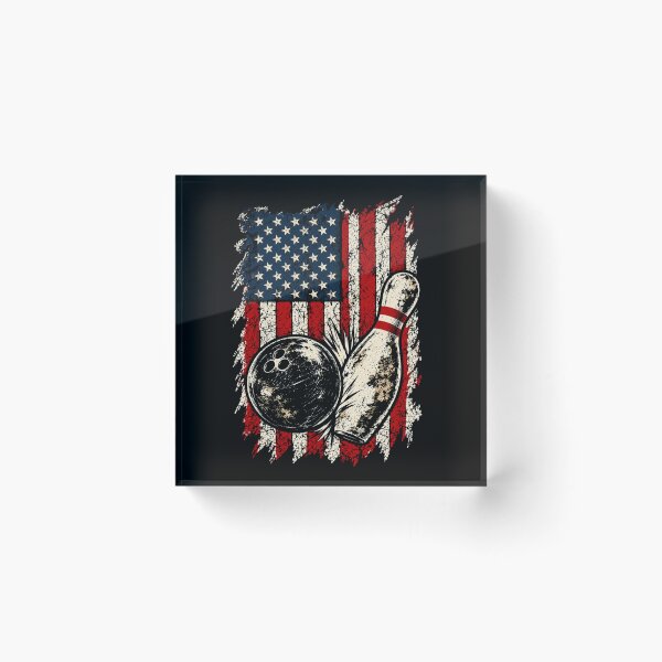 Item preview, Patriotic Bowling Ball And Pin American Flag designed and sold by Moizento.