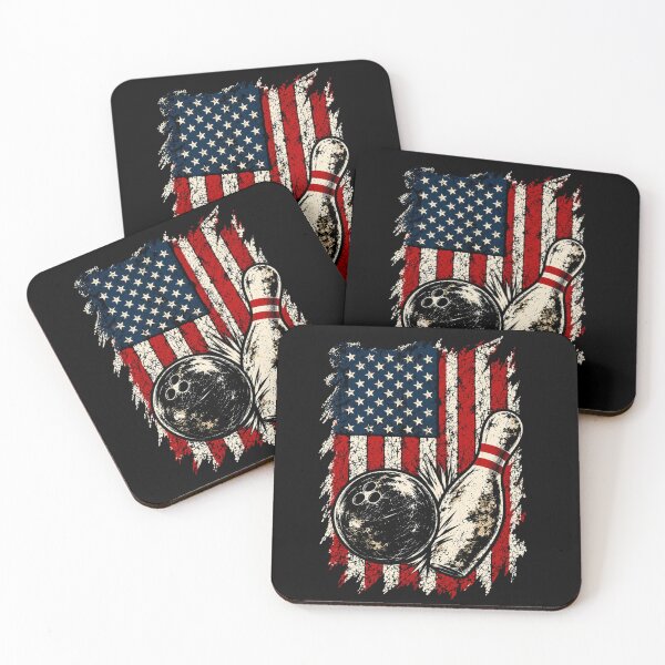 Item preview, Patriotic Bowling Ball And Pin American Flag designed and sold by Moizento.