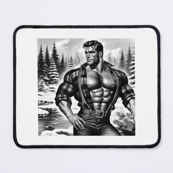 Item preview, Vintage 1940S Gay Style Tom Of Finland Tribute Lumberjack Graphic Design designed and sold by kimbe-rlyhanson.