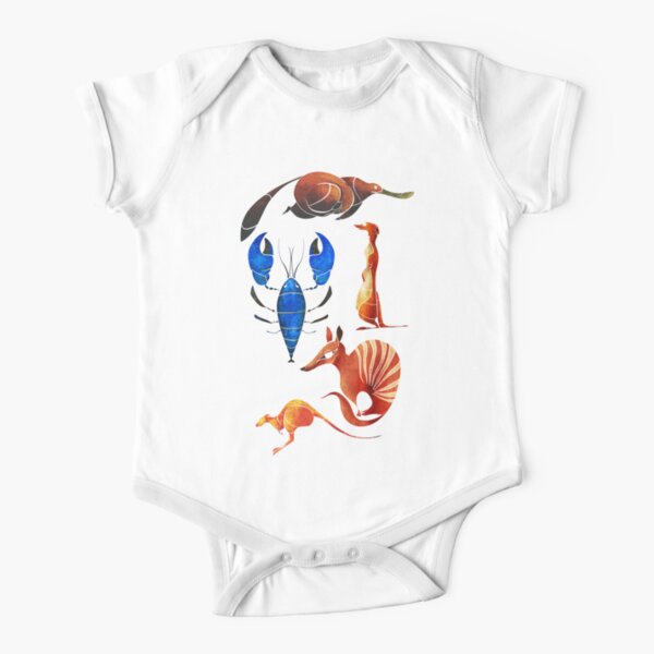 Australian animals 2 Short Sleeve Baby One-Piece