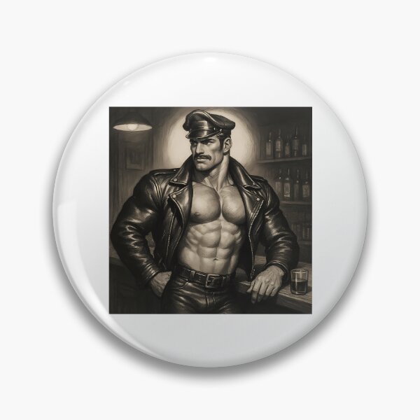 Item preview, Vintage Gay Leather Bar Daddy Defiant Currency Tom Of Finland Tribute Gay Pride Graphic Design designed and sold by kimbe-rlyhanson.