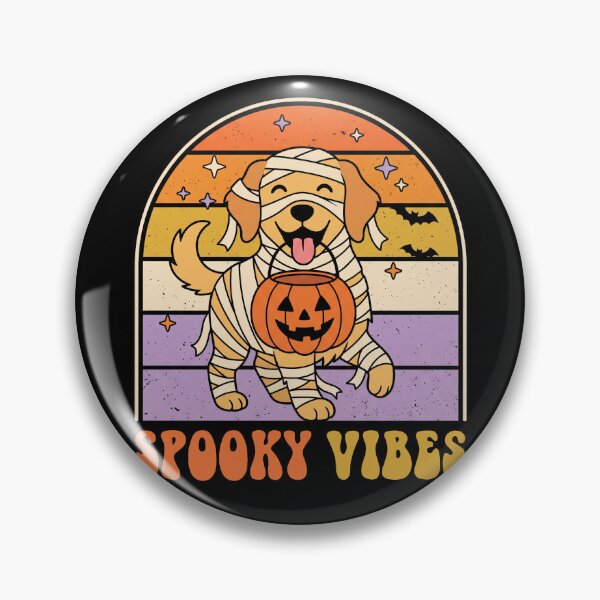 Item preview, Golden Retriever Mummy Halloween 70s Retro Groovy Art designed and sold by MTRBSK11.