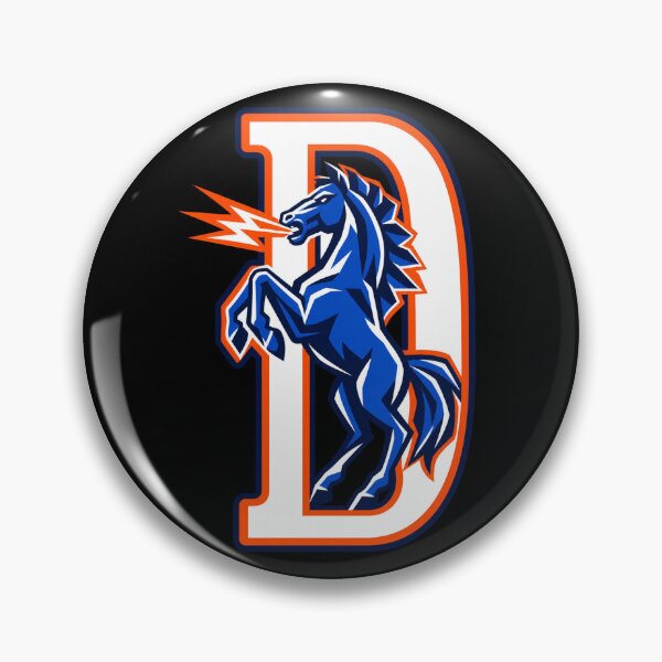 Item preview, Denver Broncos Blue Geometric Rearing Horse Lightning Big D designed and sold by Cuiroblinda.