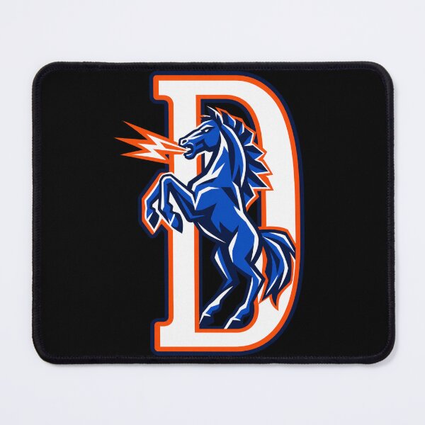 Item preview, Denver Broncos Blue Geometric Rearing Horse Lightning Big D designed and sold by Cuiroblinda.