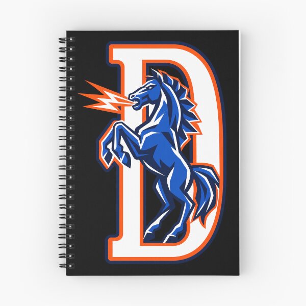 Item preview, Denver Broncos Blue Geometric Rearing Horse Lightning Big D designed and sold by Cuiroblinda.