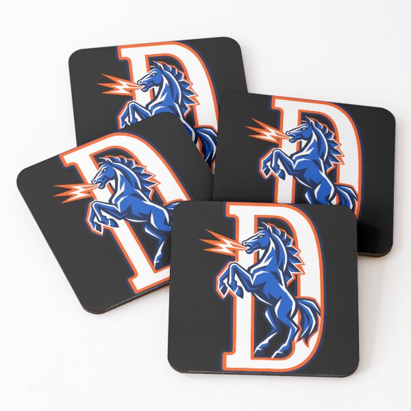 Item preview, Denver Broncos Blue Geometric Rearing Horse Lightning Big D designed and sold by Cuiroblinda.