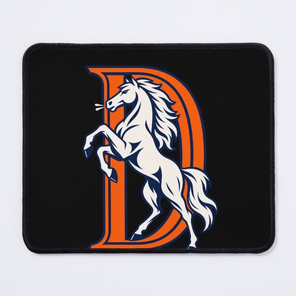 Item preview, Denver Broncos White Rearing Horse Classic Orange Navy D designed and sold by Cuiroblinda.