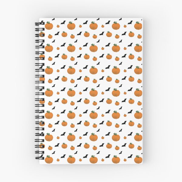 Item preview, Pumpkin and Black Bats Halloween Pattern designed and sold by BunnyBumb.