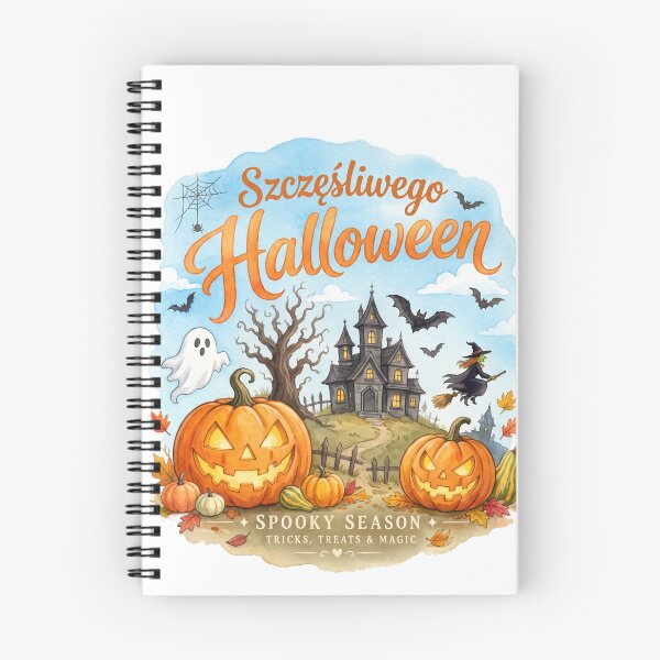 Item preview, Happy Halloween Spooky Season Watercolor Illustration designed and sold by Nela-&-Lena.