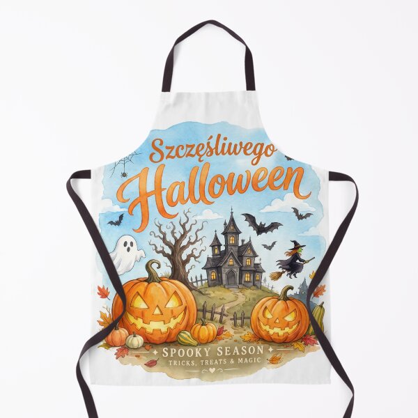 Item preview, Happy Halloween Spooky Season Watercolor Illustration designed and sold by Nela-&-Lena.