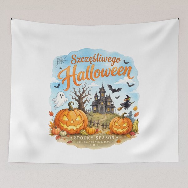 Item preview, Happy Halloween Spooky Season Watercolor Illustration designed and sold by Nela-&-Lena.