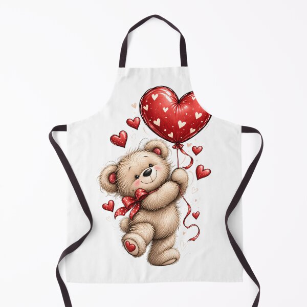 Item preview, Little Bear Big Love | Cute Teddy Bear with Heart Balloon designed and sold by CalmMandala.
