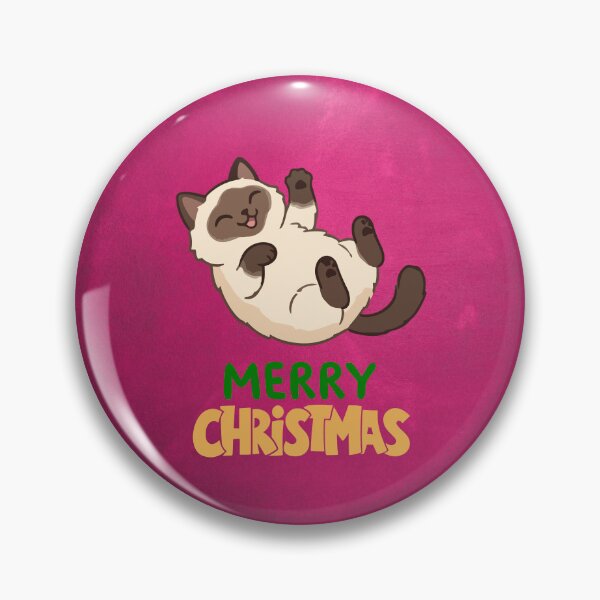 Item preview, Cute Siamese Cat Merry Christmas Holiday Art designed and sold by stormk10.