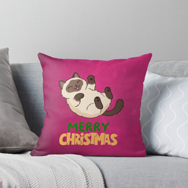 Item preview, Cute Siamese Cat Merry Christmas Holiday Art designed and sold by stormk10.
