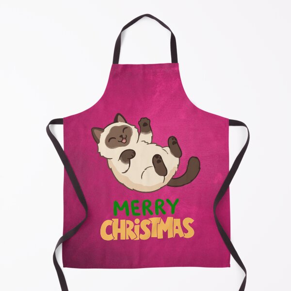 Item preview, Cute Siamese Cat Merry Christmas Holiday Art designed and sold by stormk10.