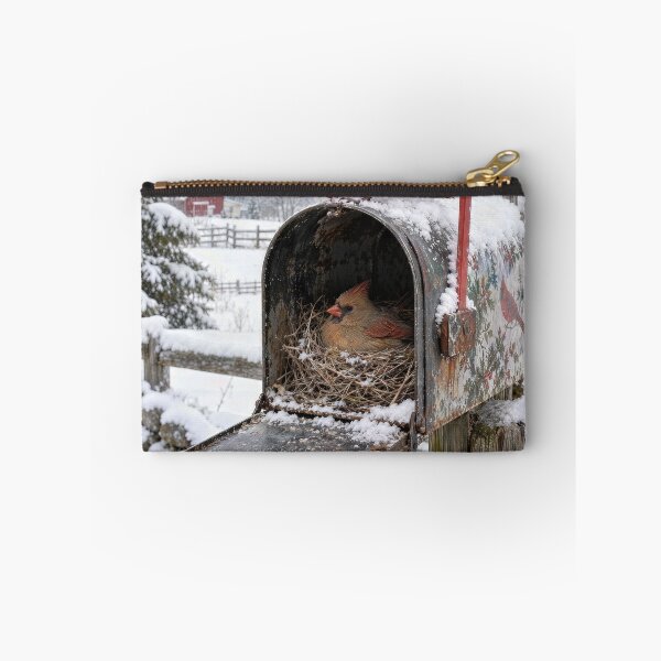Item preview, Red Cardinal in a Snowy Mailbox designed and sold by Maria Dryfhout.