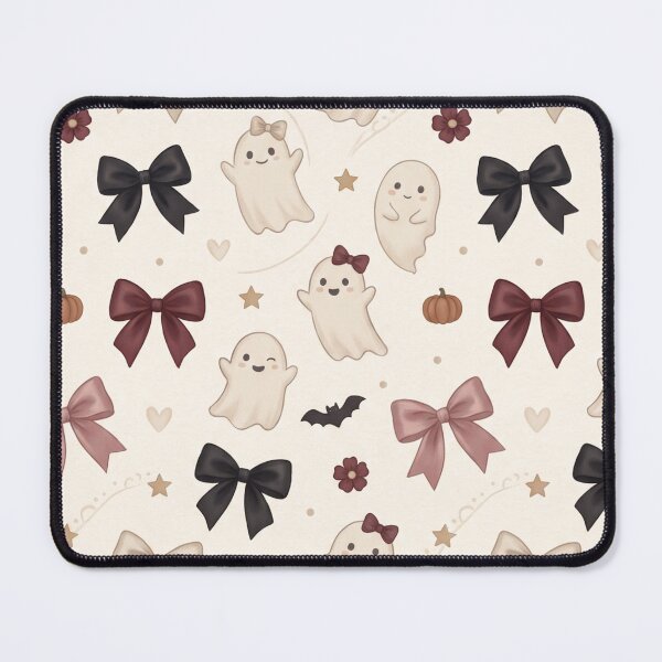 Item preview, Cute Vintage Halloween Ghosts Bows Pumpkins Pattern designed and sold by Pick&Grin.