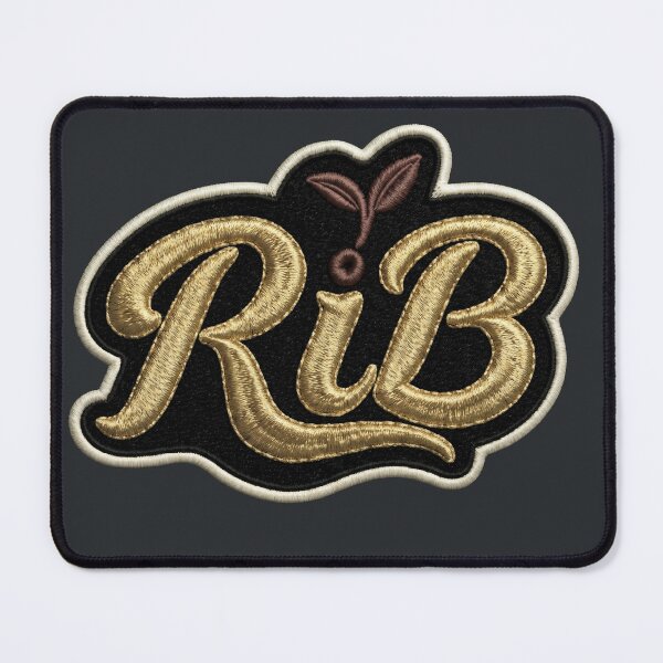 Item preview, Vintage Organic Script RiB Saffron Graphic Emblem designed and sold by Rib-Brand.