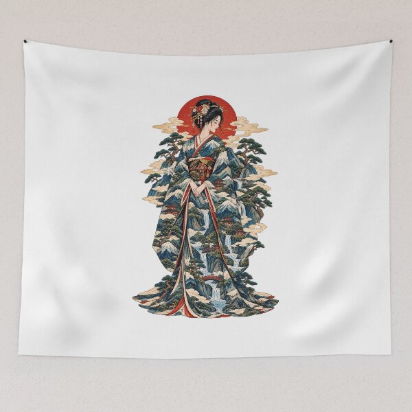 Item preview, The Woman of Koyin Mountain – Japanese Mountain Spirit Ukiyo-e Art designed and sold by Substance_life.