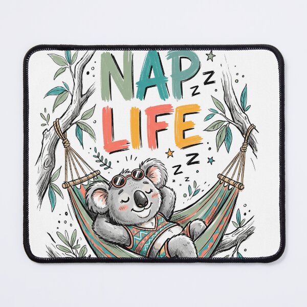 Item preview, Nap Life Sleepy Koala Hammock Relaxing Design designed and sold by CreativeBrains7.