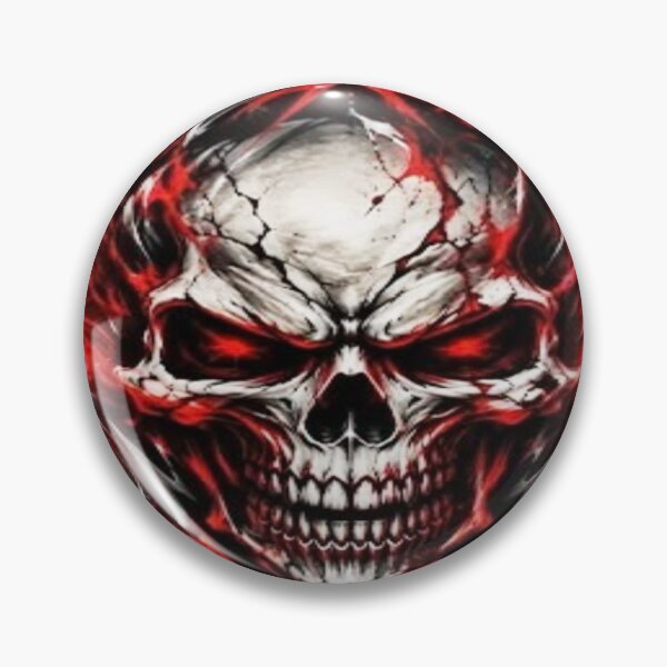Item preview, Red and Metal Tribal Fire Skull vol2 designed and sold by JMAVILA ART.