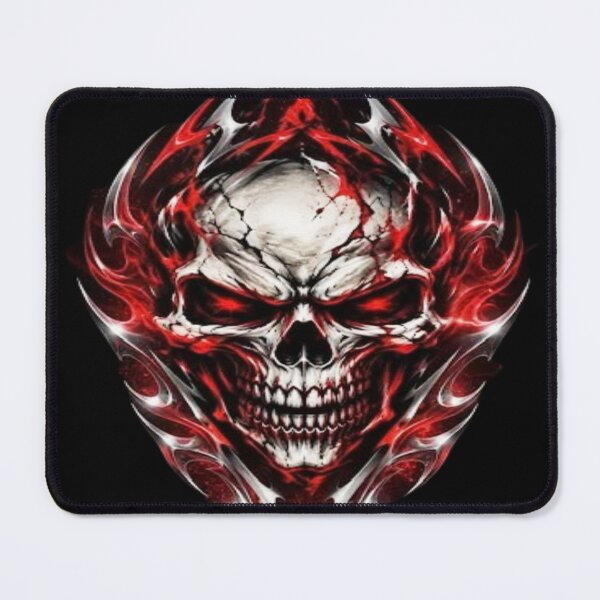 Item preview, Red and Metal Tribal Fire Skull vol2 designed and sold by JMAVILA ART.