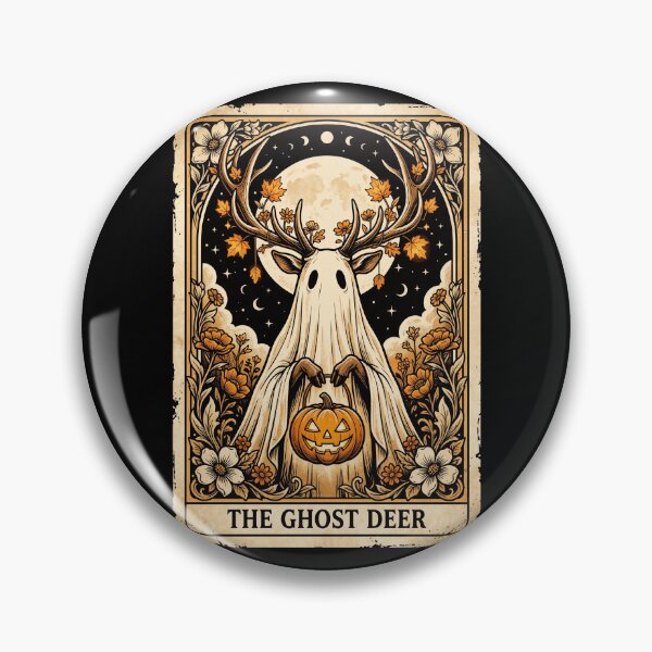 Item preview, Deer Ghost Halloween Vintage Tarot Card Art designed and sold by MTRBSK11.