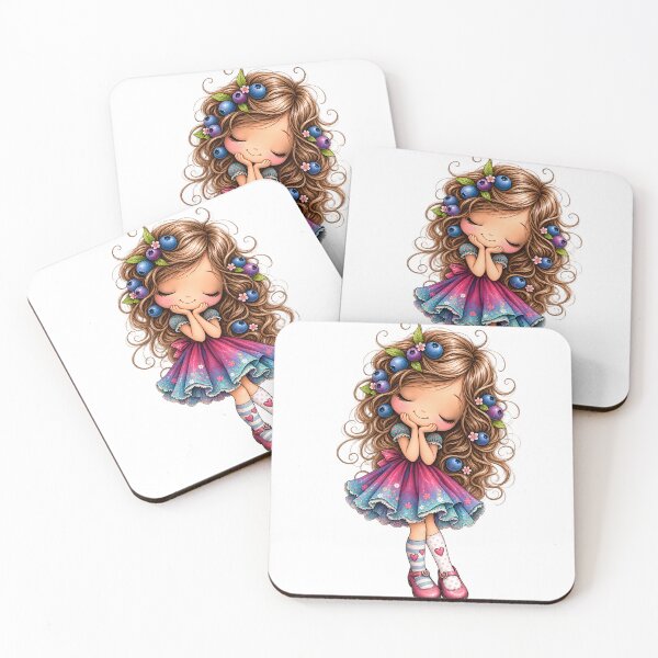 Item preview, Blueberry Dream Girl | Whimsical Floral Fairy Illustration designed and sold by CalmMandala.