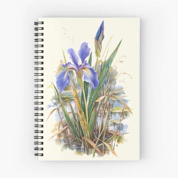 Artikelvorschau, Blaue Schwertlilie | Kunst einheimischer Sumpfblumen entworfen und verkauft von SusanSweetArt.