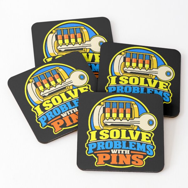 Item preview, I Solve Problems With Pins Locksmith Humor designed and sold by DreamLayerStudio.