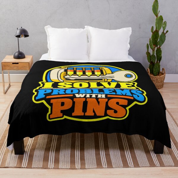 Item preview, I Solve Problems With Pins Locksmith Humor designed and sold by DreamLayerStudio.