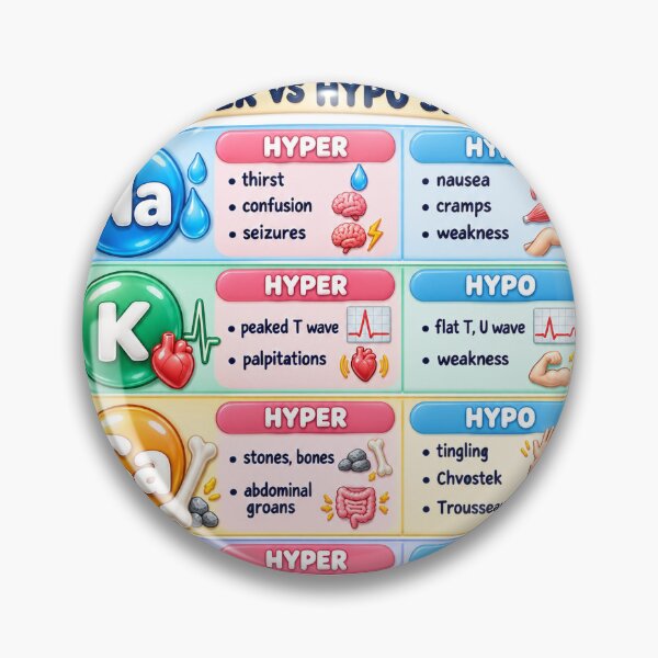 Item preview, Fluid and Electrolytes 3D Study Aid Nursing Student Sticker designed and sold by isokinetic.