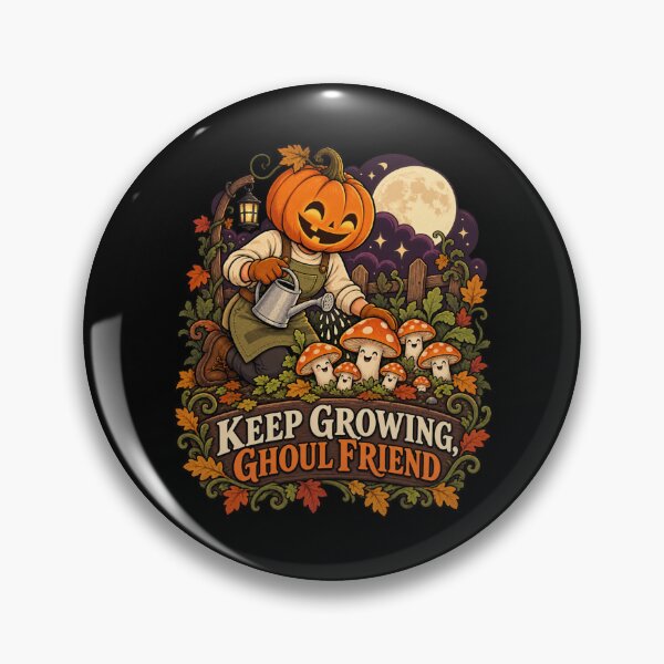Item preview, Keep Growing Ghoul Friend - Pumpkin Gardener designed and sold by Good Mood Foundry.