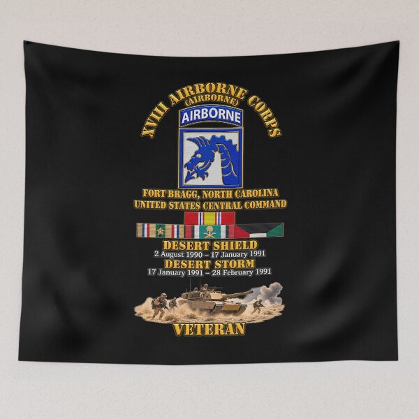 Item preview, XVIII Airborne Corps Desert Storm Ribbons - with Scene - 3D - Transparent designed and sold by Military Insignia Products.