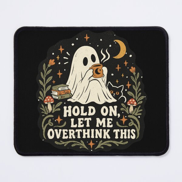 Item preview, Overthinking Ghost designed and sold by eviebookish.