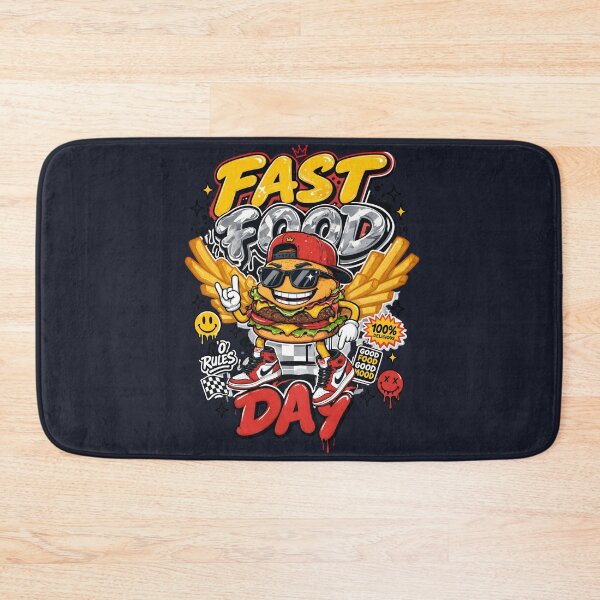 Item preview, Cool Y2K Streetwear Burger French Fries Fast Food Day designed and sold by CloudyCatArt.