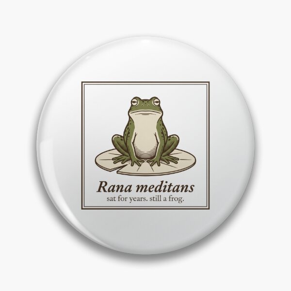 Item preview, Meditation Frog Engraving: Sat for Years, Still a Frog designed and sold by Osmose-Studio.