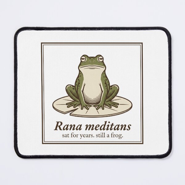 Item preview, Meditation Frog Engraving: Sat for Years, Still a Frog designed and sold by Osmose-Studio.